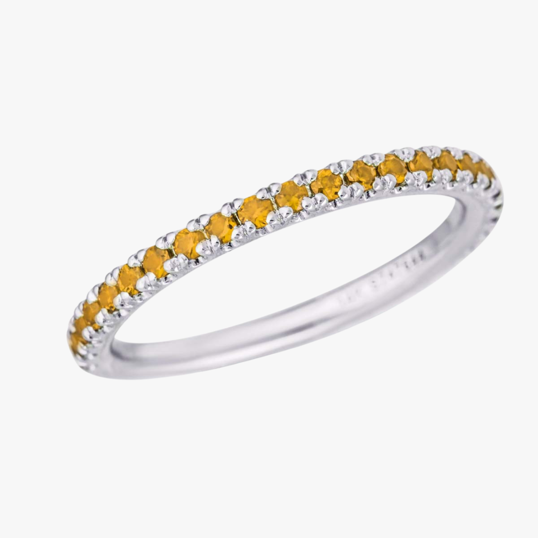 Memoryring 14kt Weissgold mit Citrinen (GABRIEL & CO)
