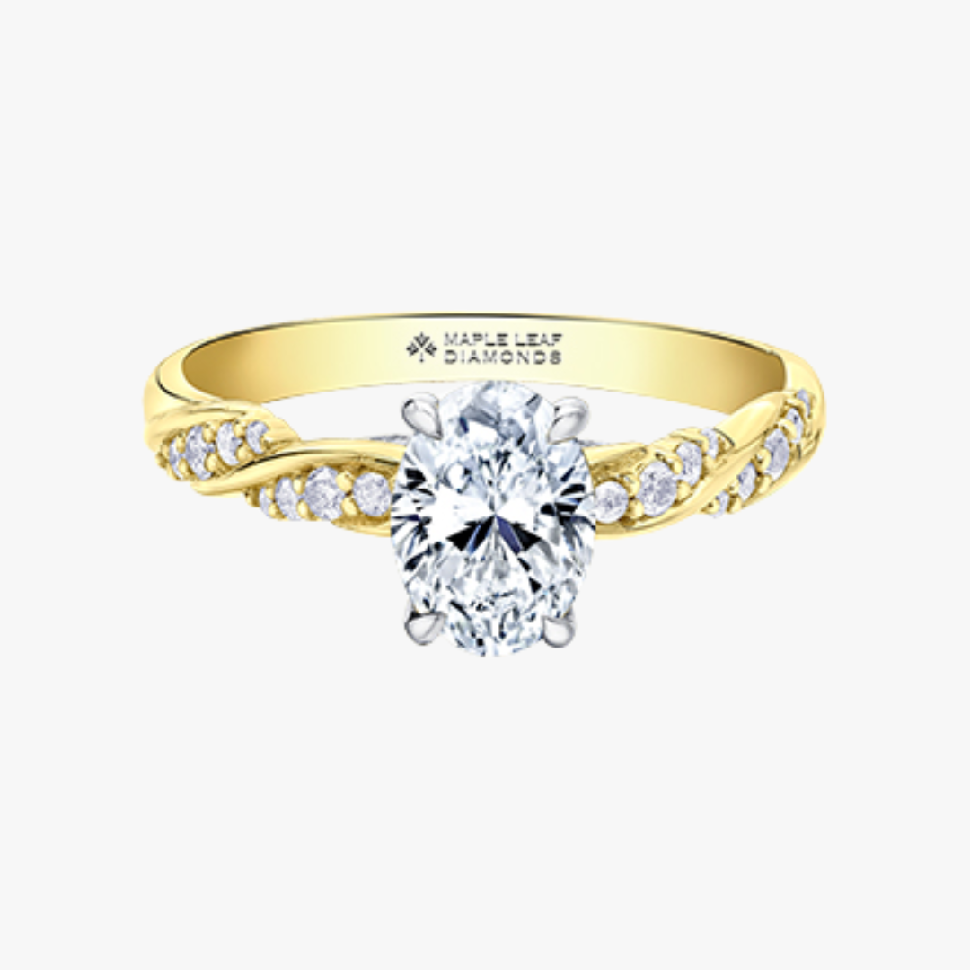 Oval Verlobungsring in Gelbgold MLD