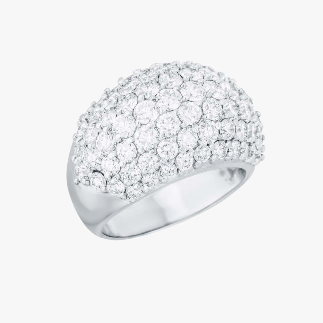 Cocktailring 5.00ct mit Diamanten in Weißgold