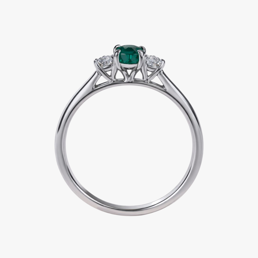 Labgrown Smaragd Verlobungsring