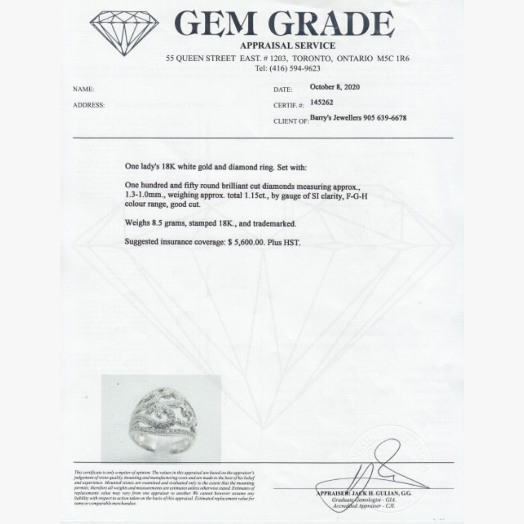 Barrys Juwelier DIamantring Zertifikat