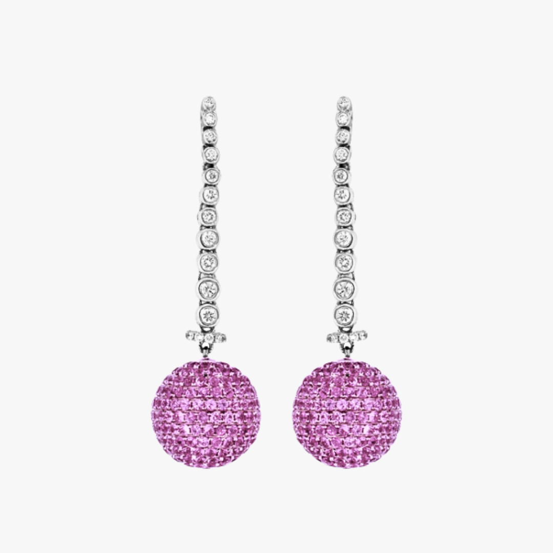 Pink Diamonds Earrings