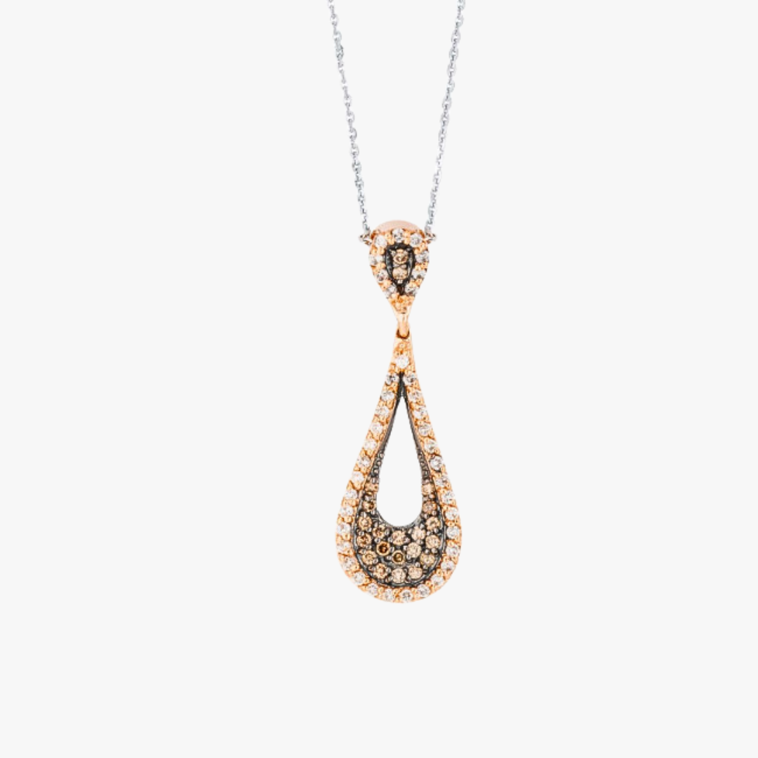 Barrys Juwelier - Halskette Rosè- und Weißgold mit kanadischen Diamanten
