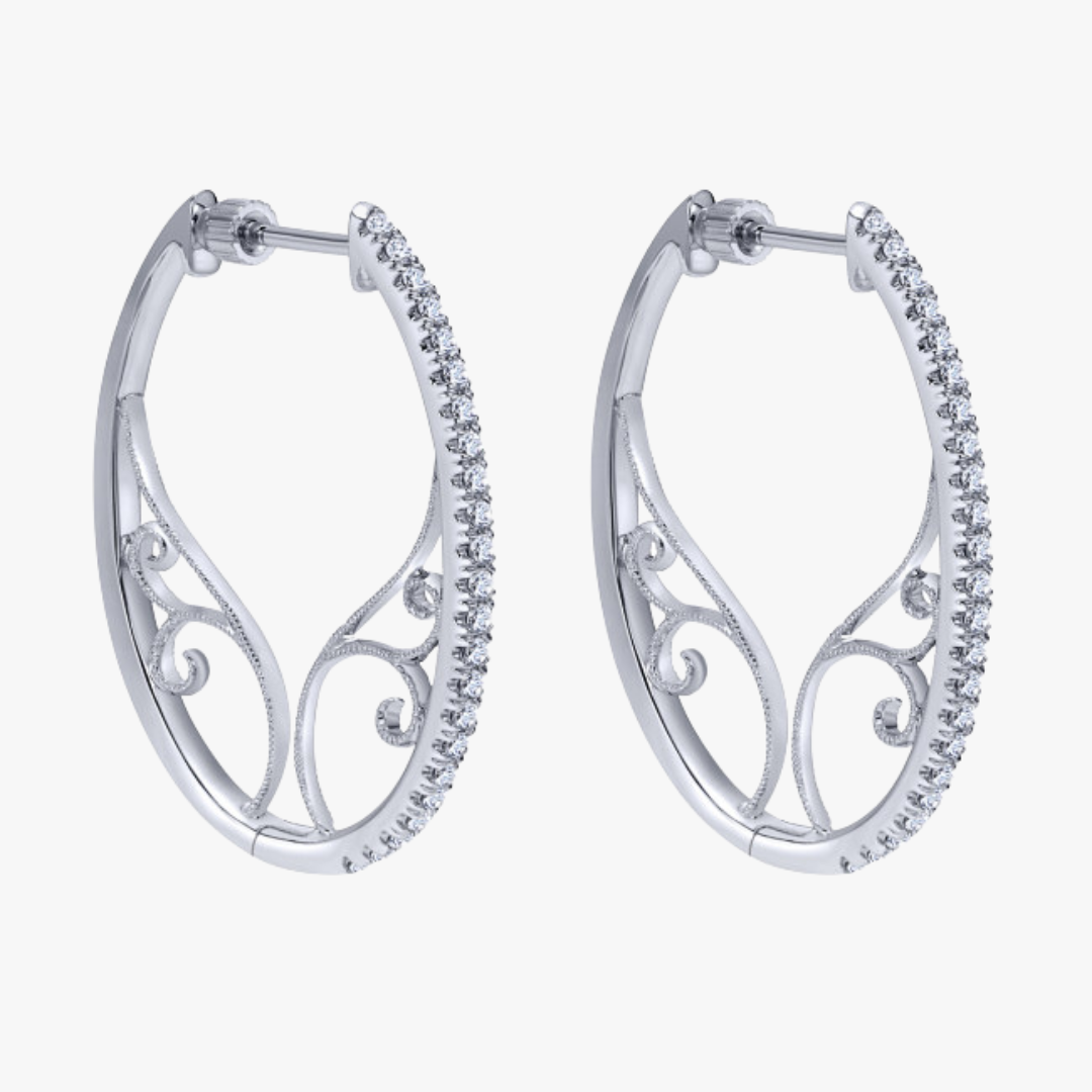 Ohrringe 14kt Weißgold mit 0,45ct Diamanten (Gabriel & Co)