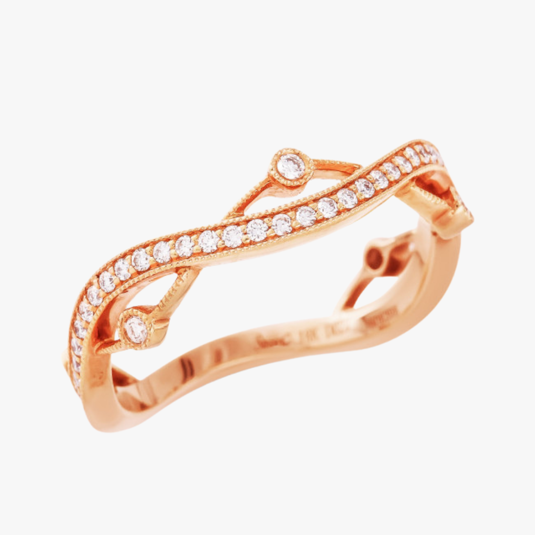 Barrys Juwelier - Rosègold Ring mit Diamanten und Zertifikat