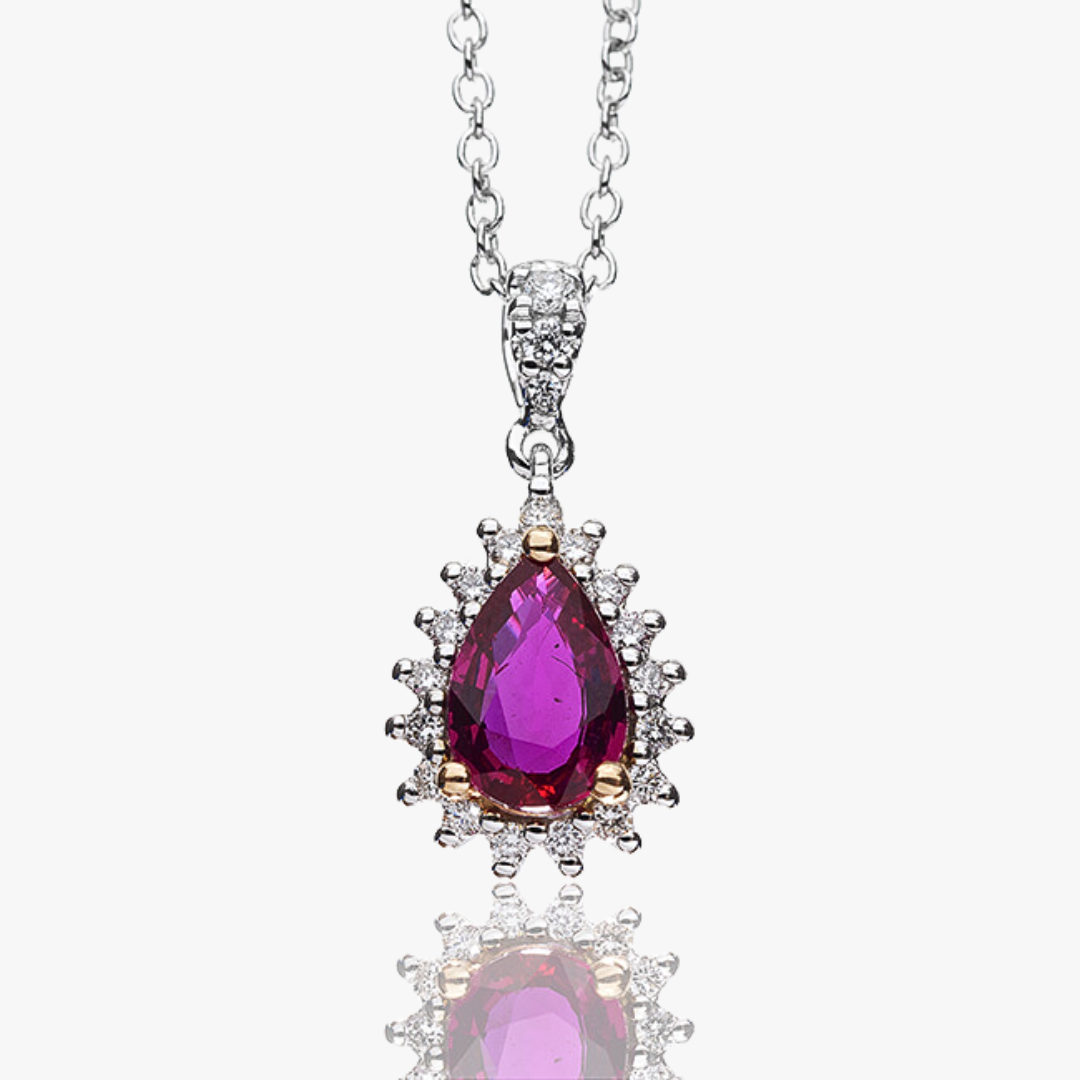 Barrys Juwelier - Halskette mit Diamanten und Rubin