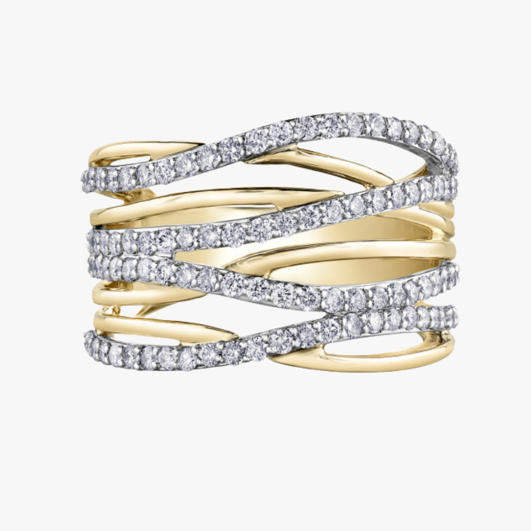 Barrys Juwelier - Gelbgold und Diamanten Ring mit Zertifikat kaufen