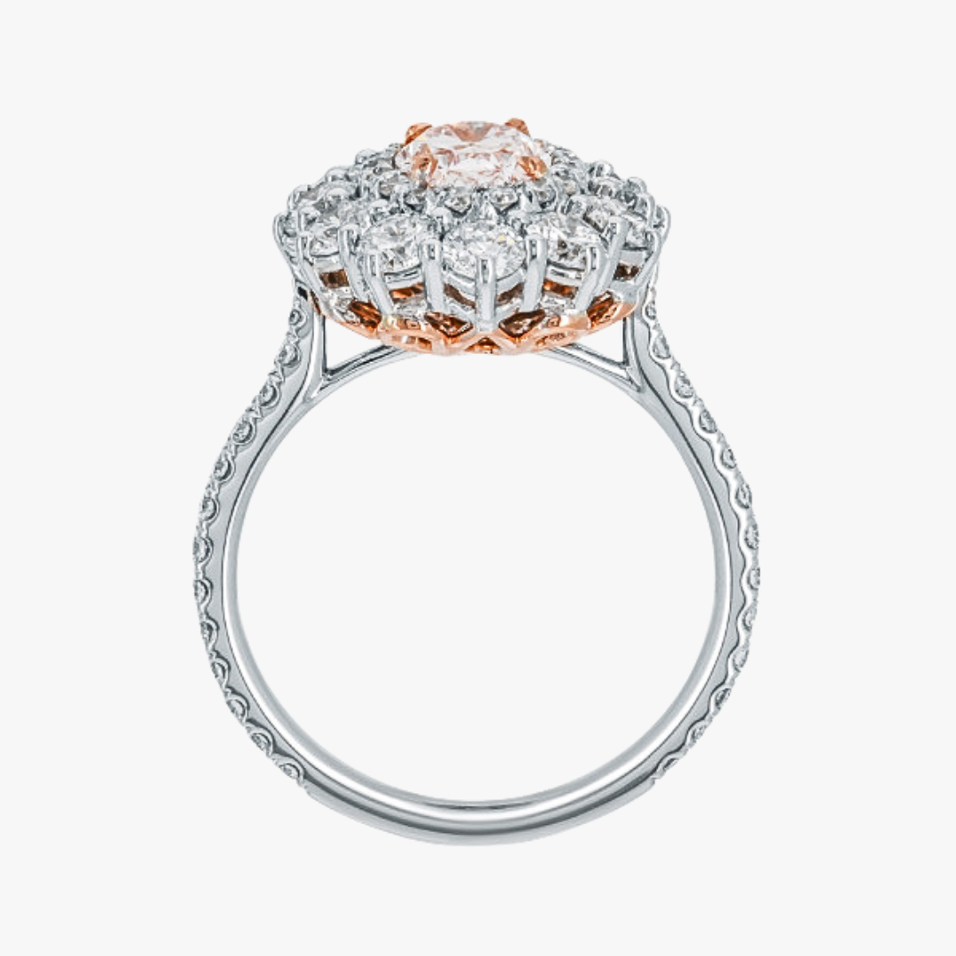 Natürliche Farb Diamanten von Barrys - Pinker Diamant Ring