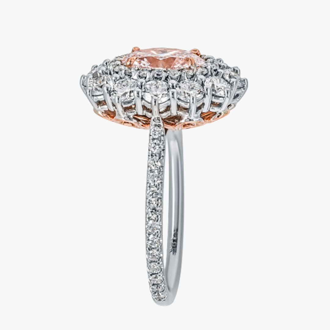 Natürliche Farb Diamanten von Barrys - Pinker Diamant Ring