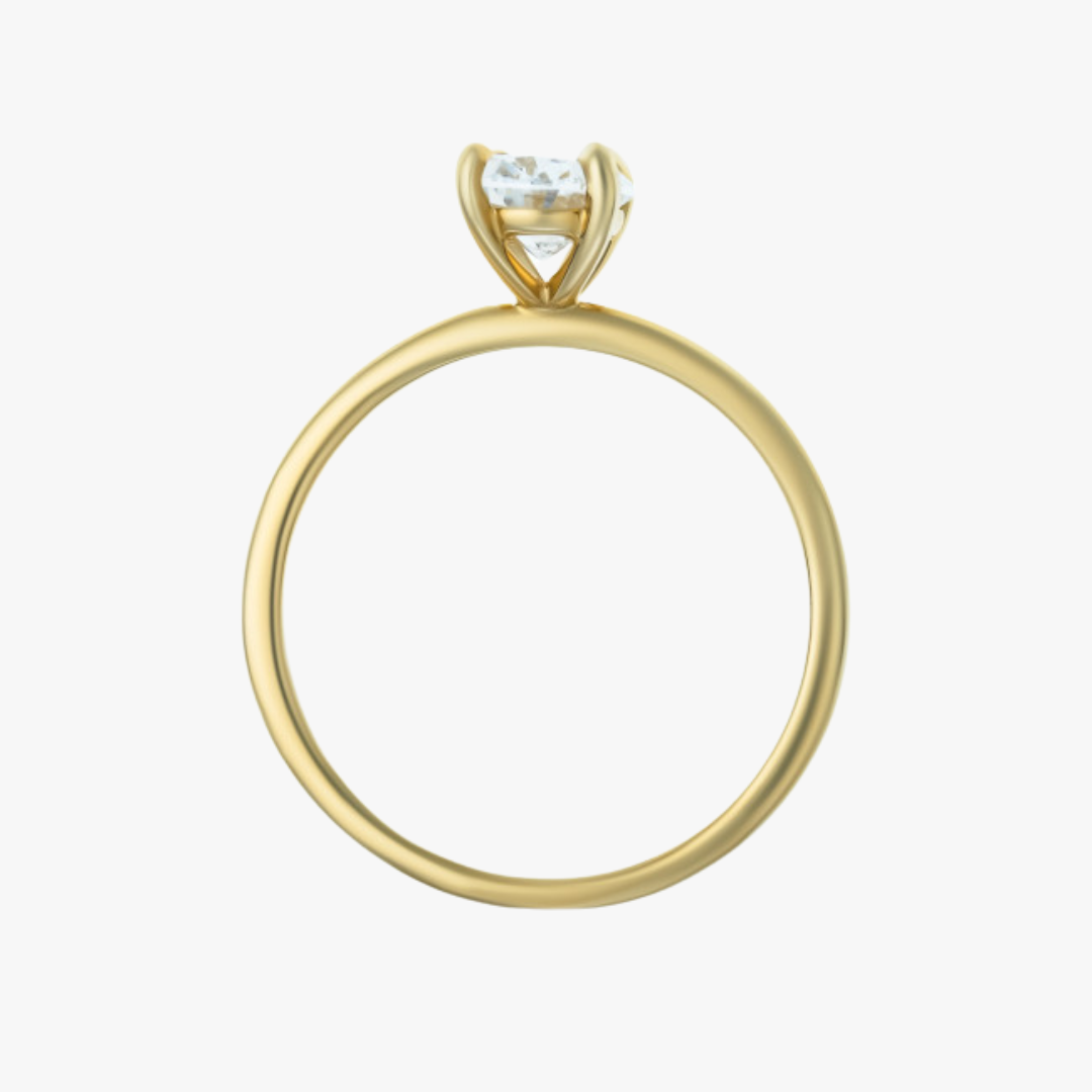 Verlobungsring 14kt Gelbgold mit 1.05ct Oval Lab-Grown Diamant