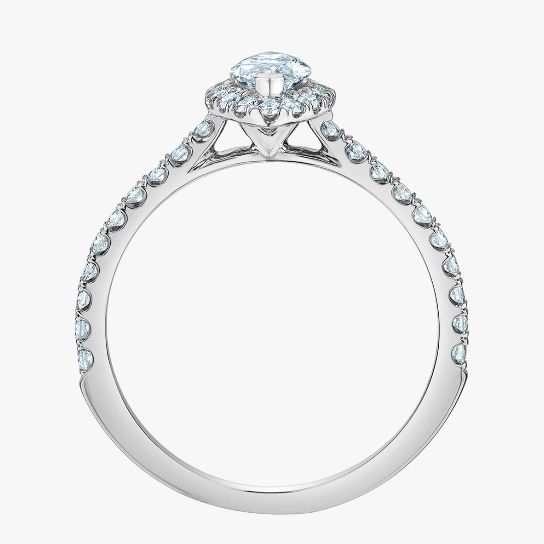 Verlobungsring 14kt Weißgold mit 0.53ct Marquise Lab-Grown Diamant