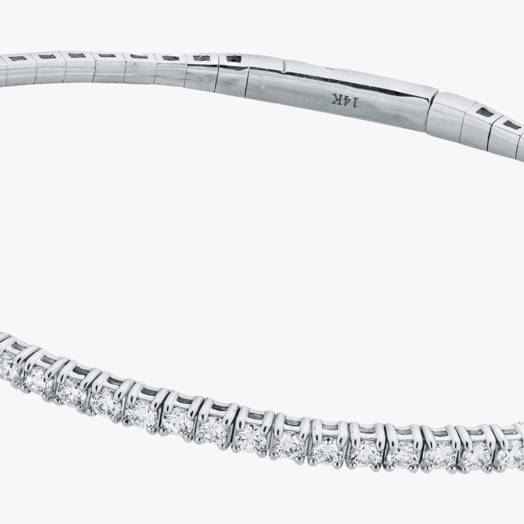Diamant Armreif in Weissgold