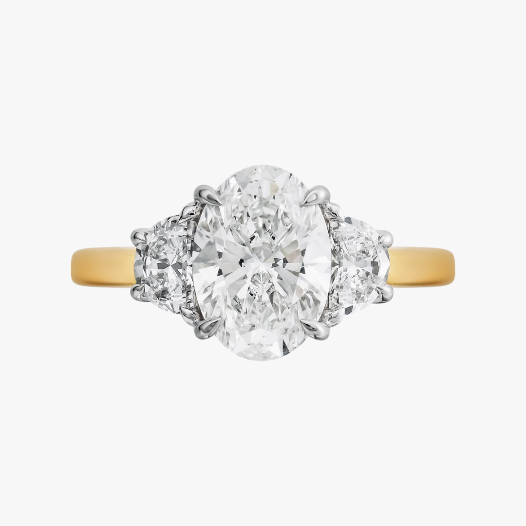 Triology Engagement Ring with lab-grown Diamonds