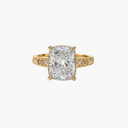 Cushion Inspired Verlobungsring 14kt GG