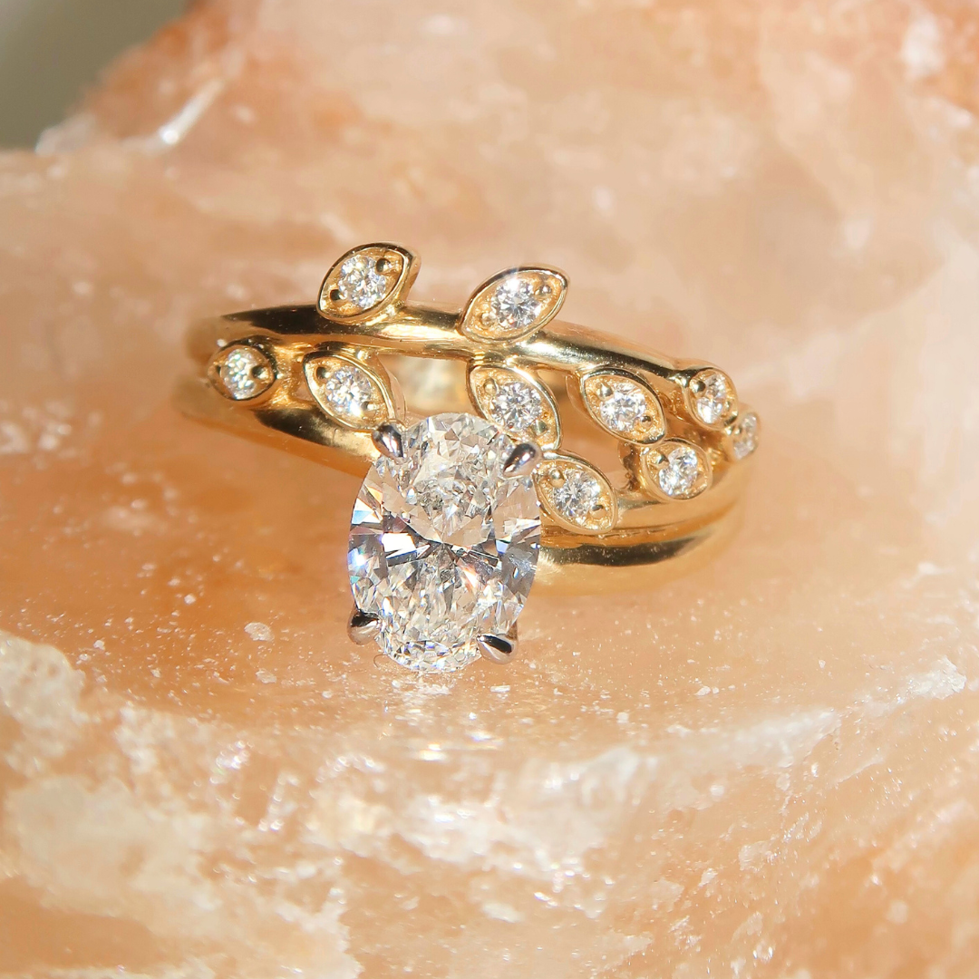 Blumen Diamant Verlobungsring