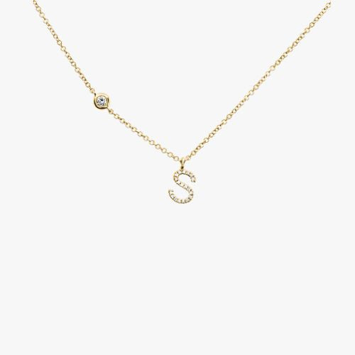 Halskette mit S Buchstabe mit Diamanten