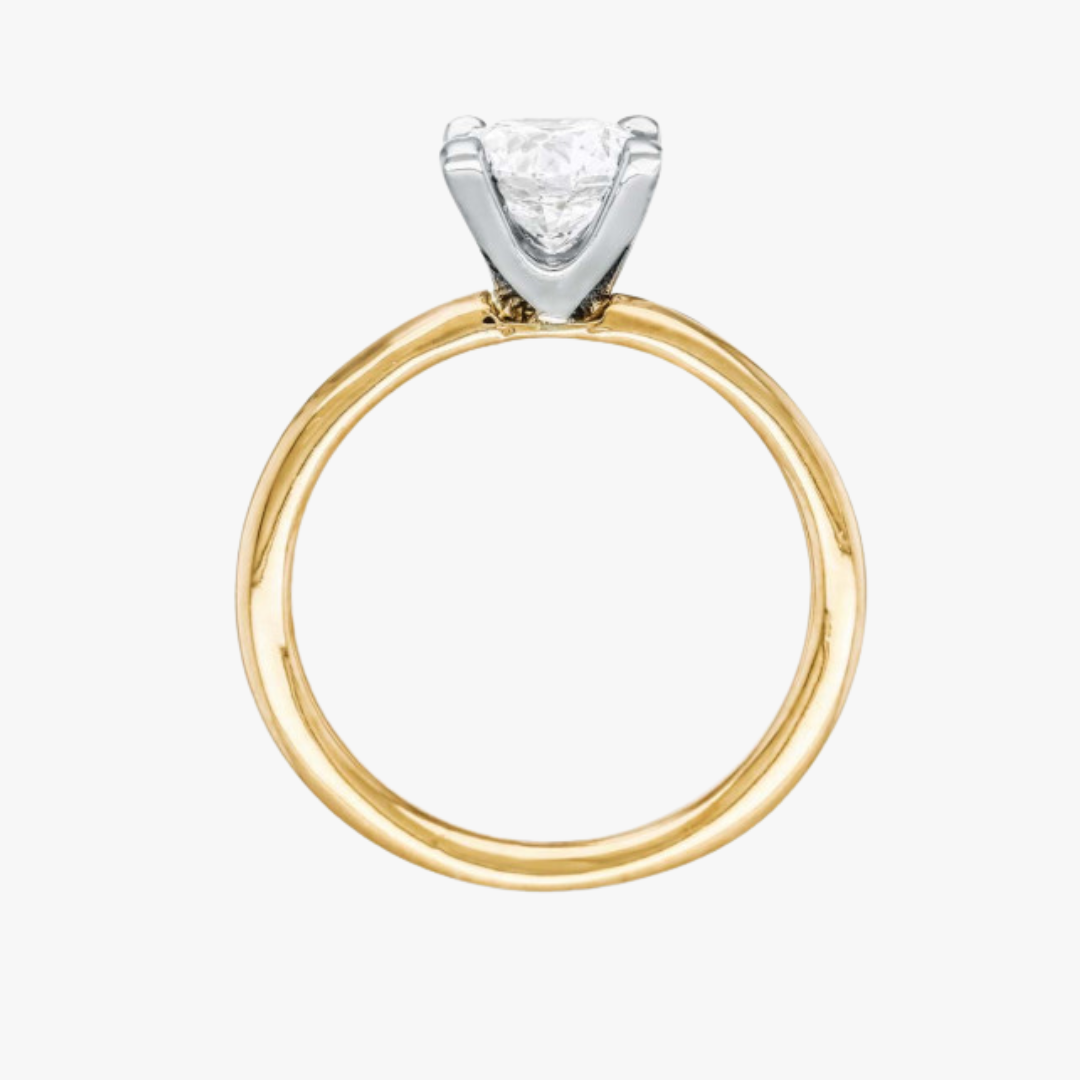 Lab-Grown Verlobungsring in Gelbgold mit 1.22ct