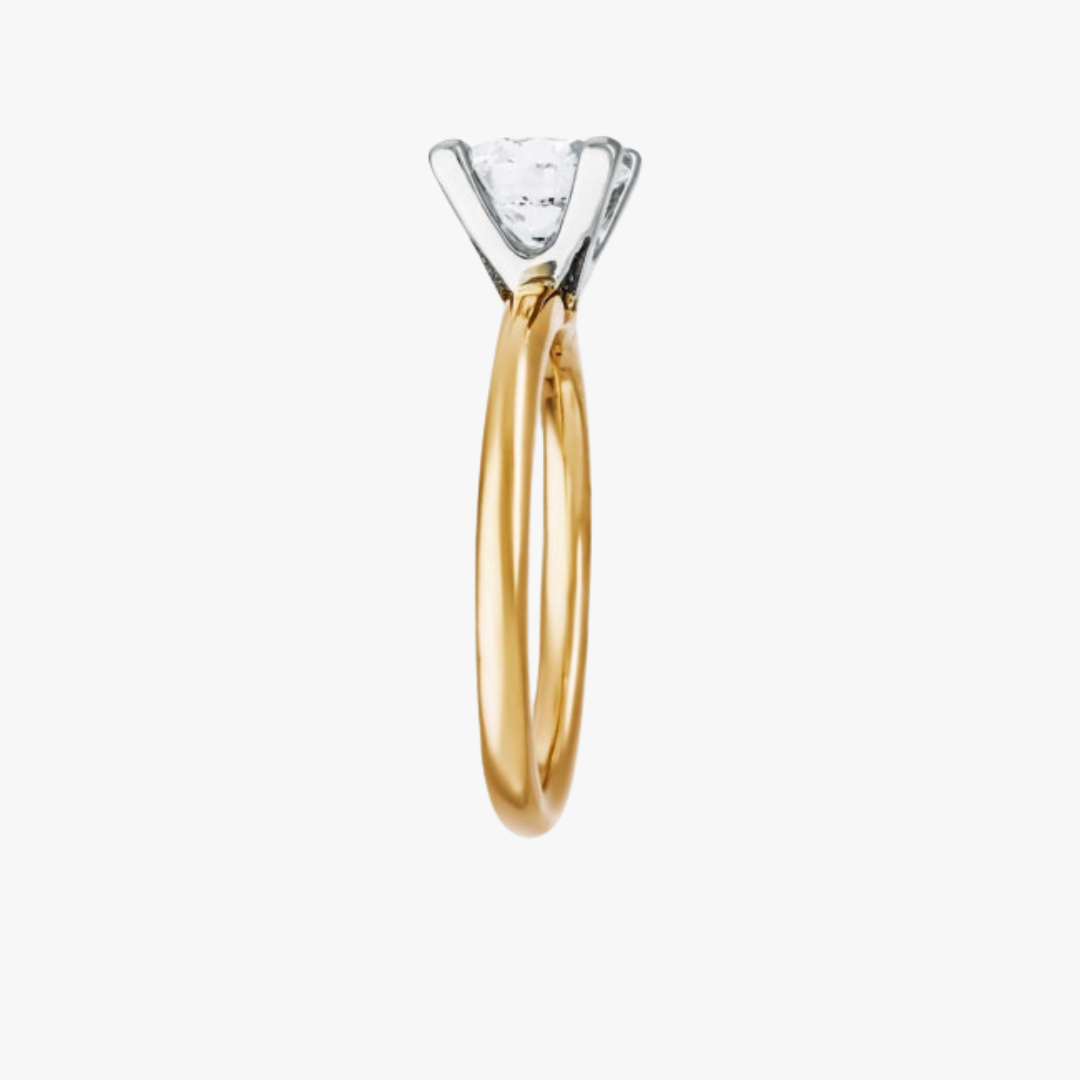 Lab-Grown Verlobungsring in Gelbgold mit 1.22ct
