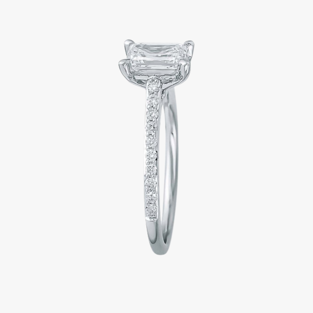 Verlobungsring Lab-Grown Diamant Emerald Cut