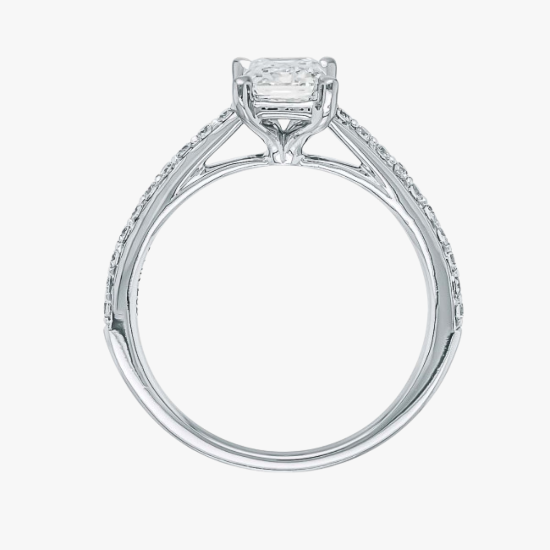 Verlobungsring Lab-Grown Diamant Emerald Cut