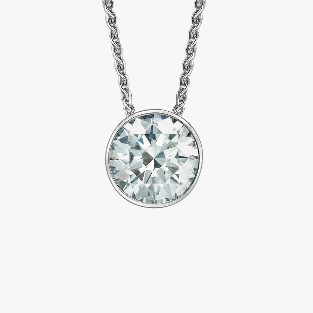 Brillant lab-grown Halskette in Weißgold