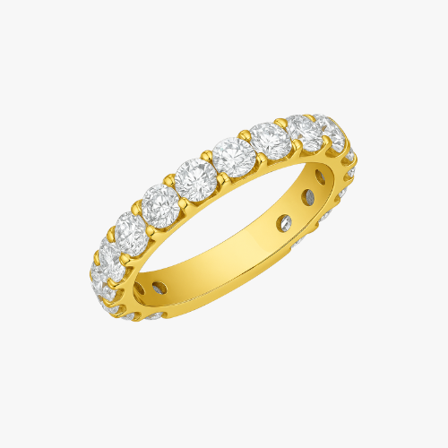 Weddingband in Gelbgold mit Labor Diamanten