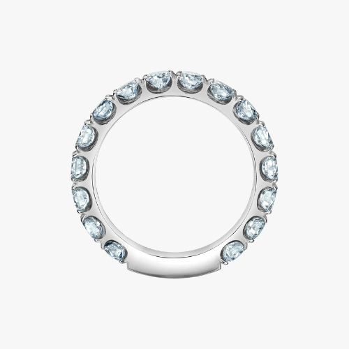 Ehering in Weißgold mit Labor Diamanten