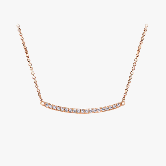 Diamant Halskette in Rosègold