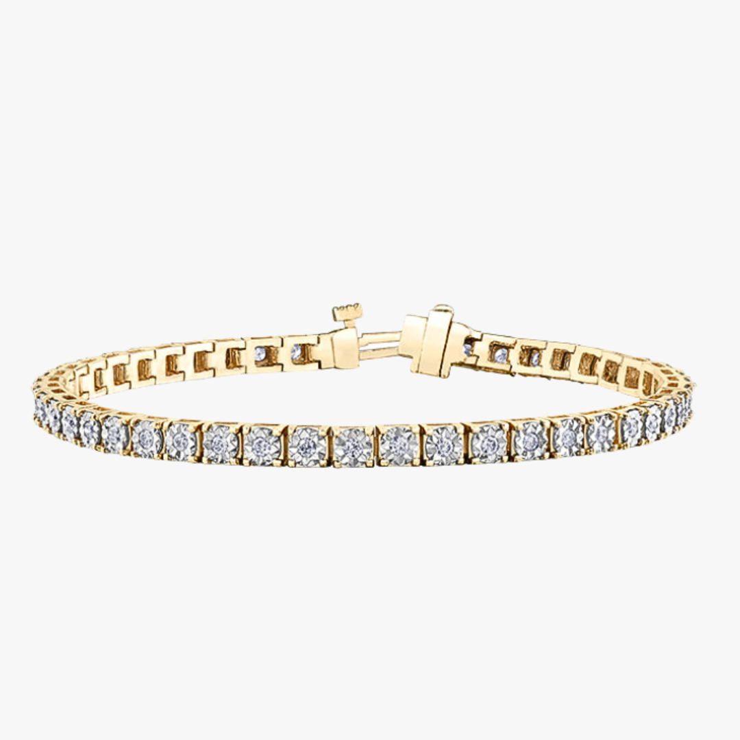 Diamant Tennisarmband in Gelbgold