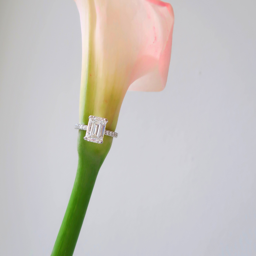 Emerald Cut Diamant Verlobungsring