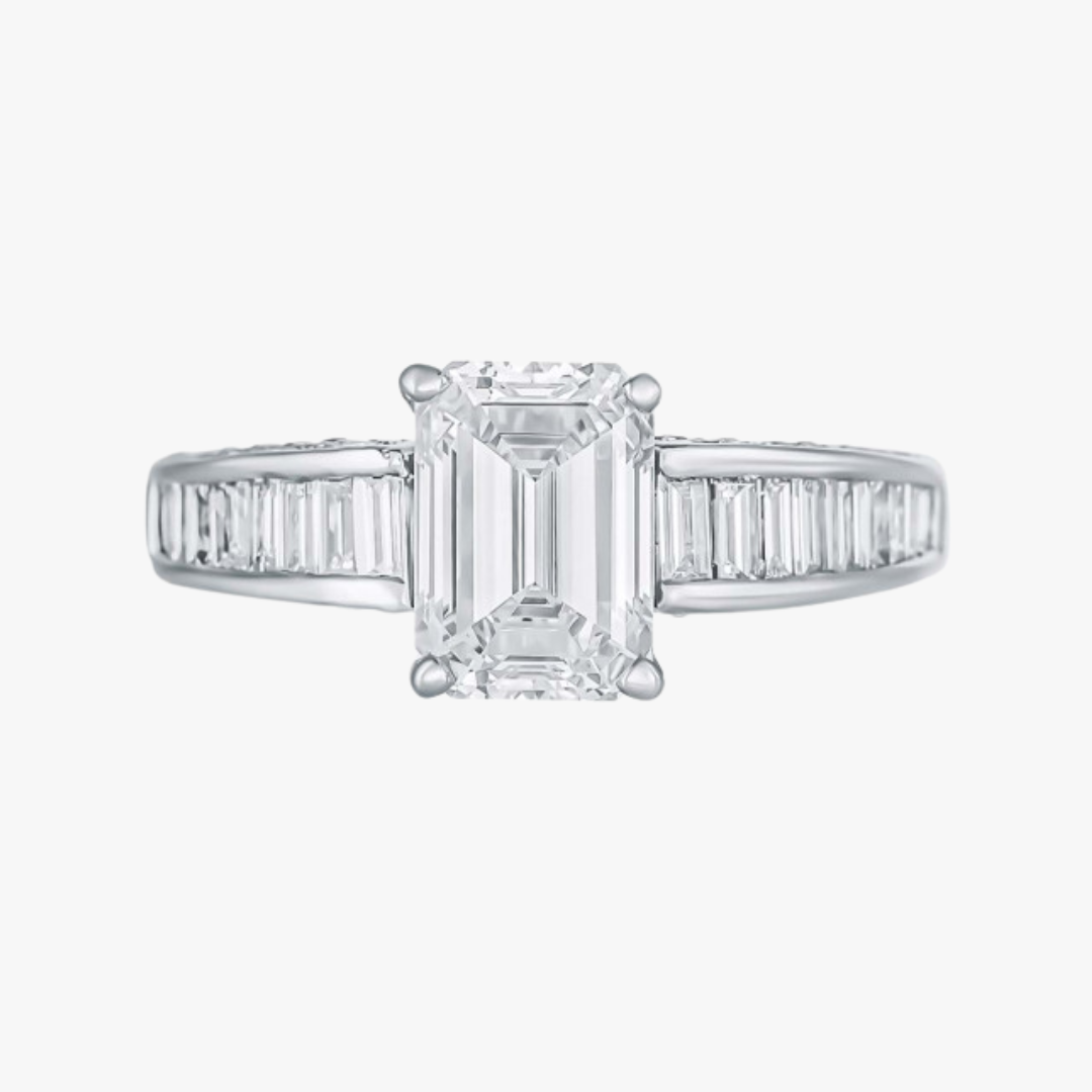 Verlobungsring Lab-Grown Diamant Emerald Cut