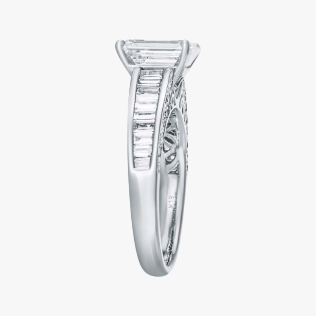 Verlobungsring Lab-Grown Diamant Emerald Cut