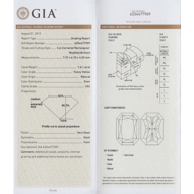 Verlobungsring mit gelben Farb Diamanten von Barrys Juwelier GIA Zertifikat