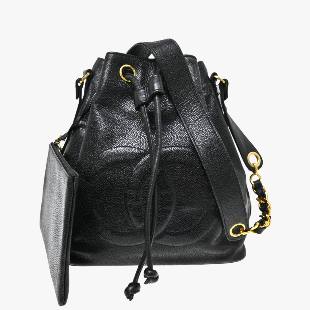 Chanel Vintage CC Drawstring Chain Tasche
