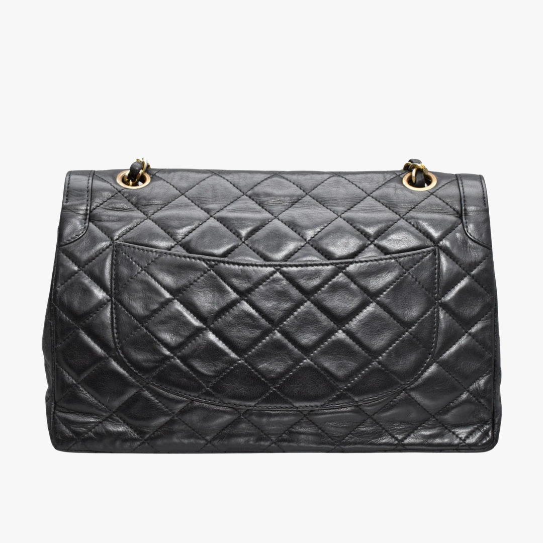 Chanel Bicolor Double Flap Tasche in Schwarz