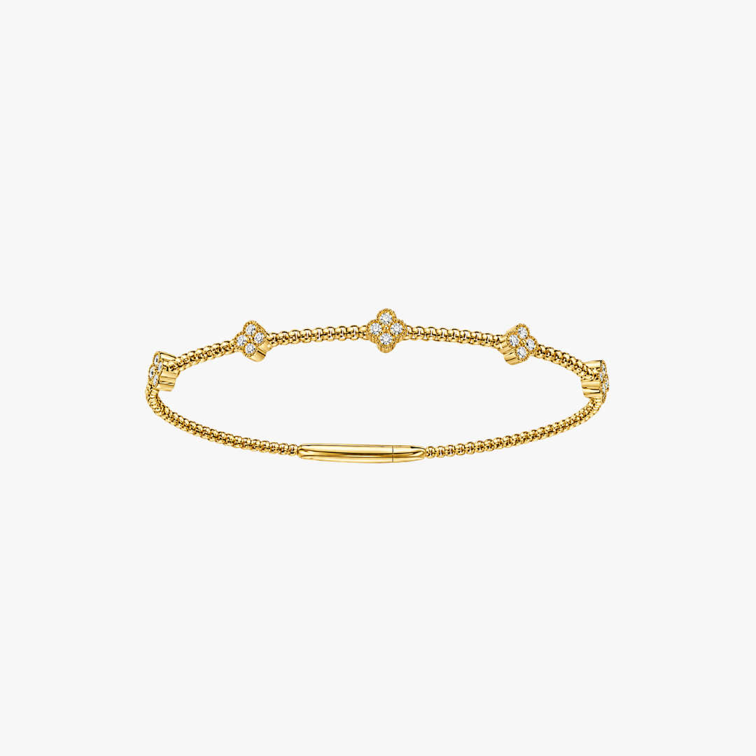 14kt Rose Gold Diamond Bangle with 0.33cttw Natural Diamond