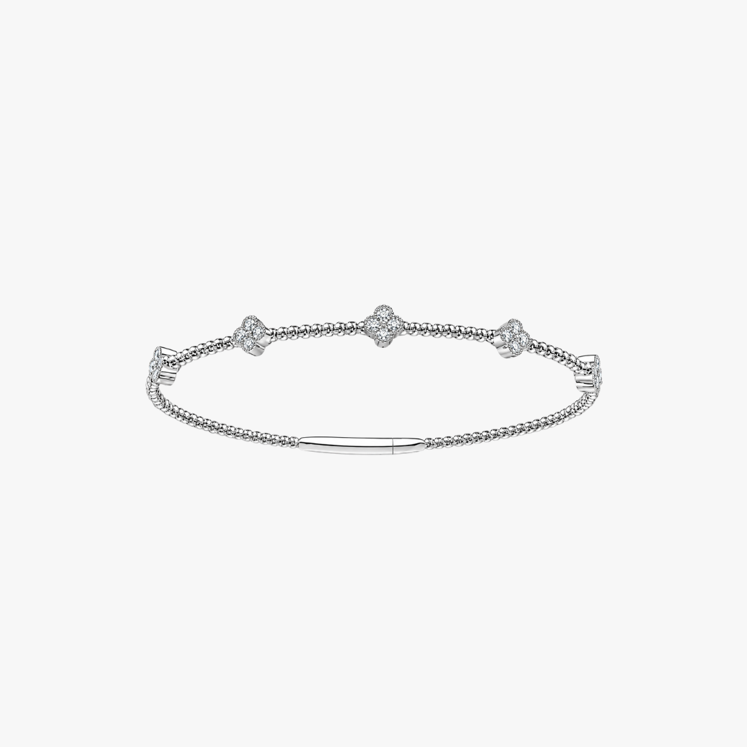 14kt Rose Gold Diamond Bangle with 0.33cttw Natural Diamond