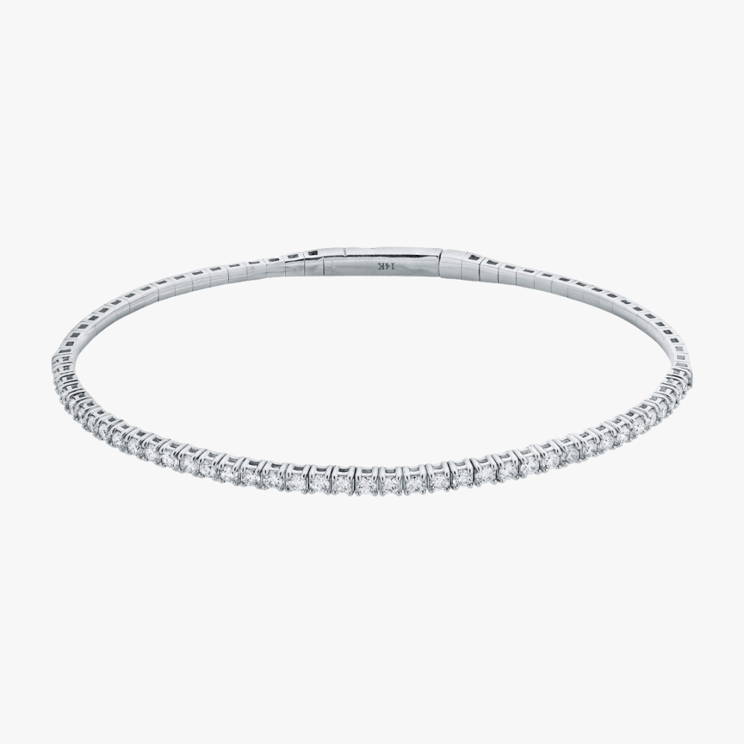 Diamant Armreif 14kt Weißgold