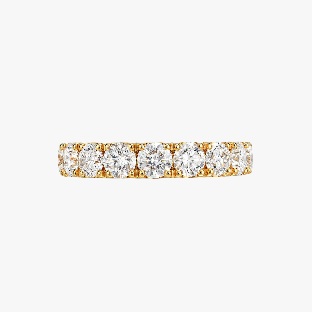 Ehering mit Labor Diamanten in 14kt Gelbgold