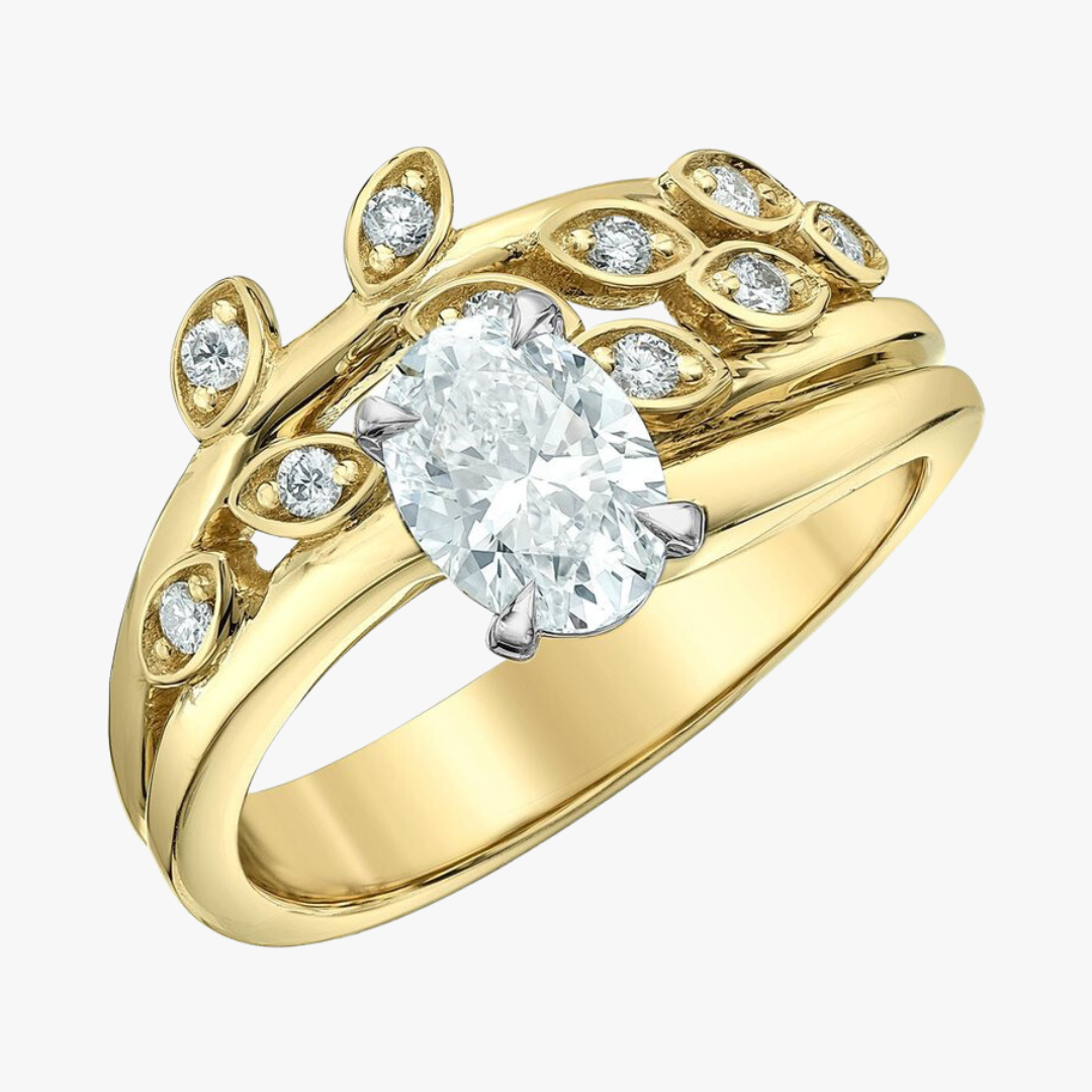 Verlobungsring mit Oval labgezüchtenen Diamant bei Barrys Juwelier
