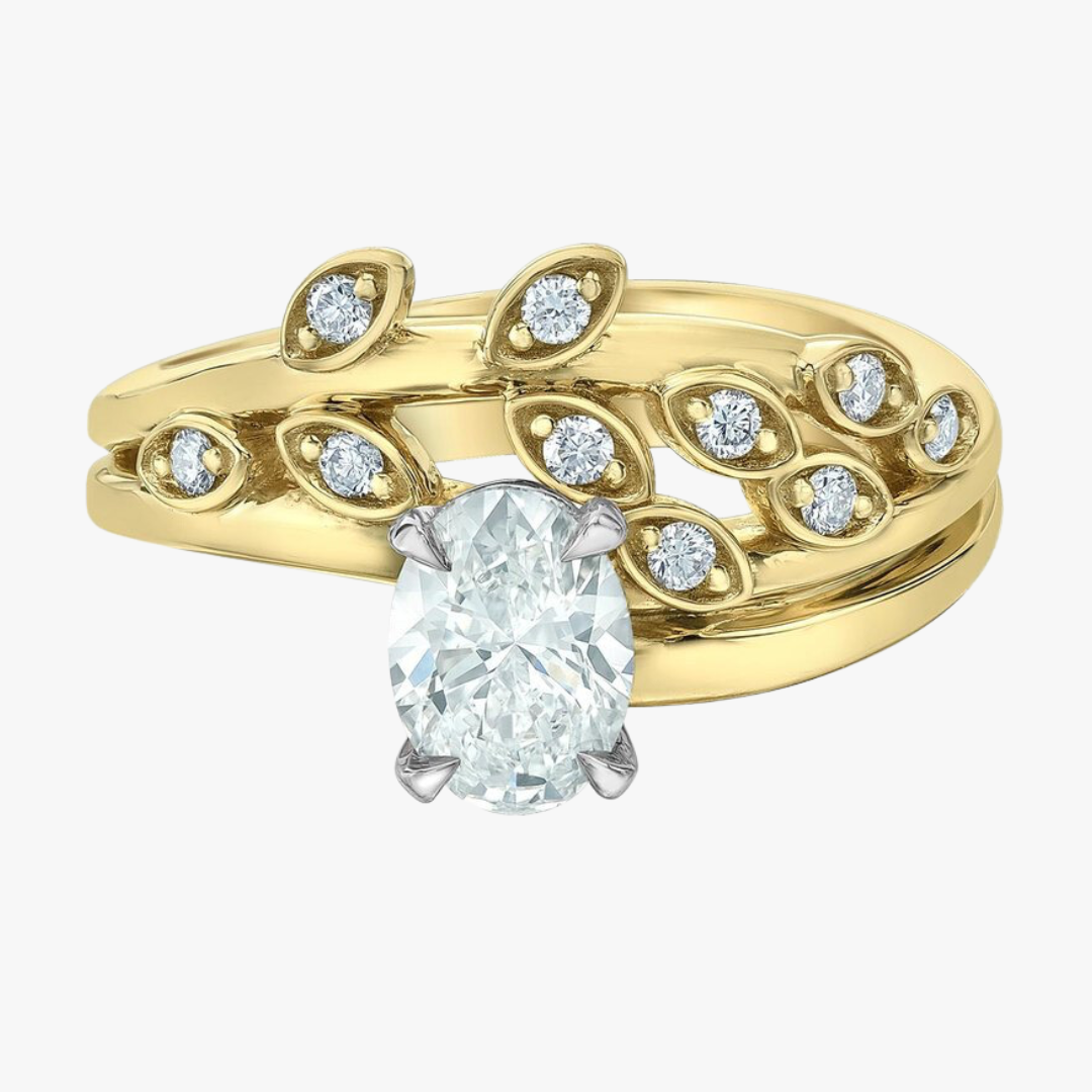 Verlobungsring mit Oval labgezüchtenen Diamant bei Barrys Juwelier