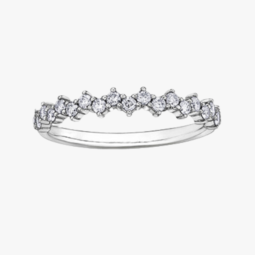 Maple Leaf Diamond Weddingband