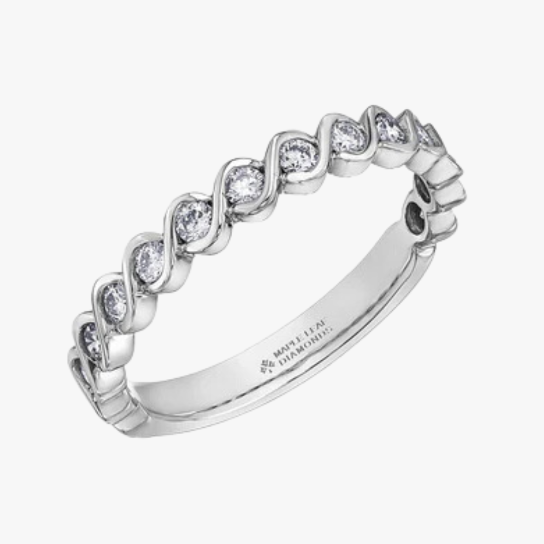 Maple Leaf Diamond Weddingband