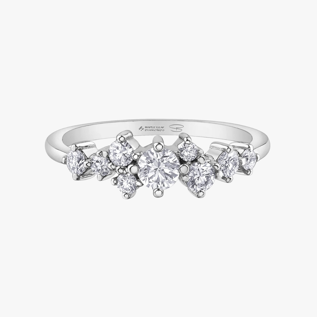 Maple Leaf Diamond Weddingband