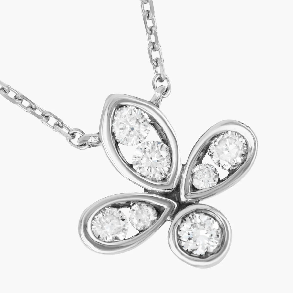 Blumen Diamant Halskette