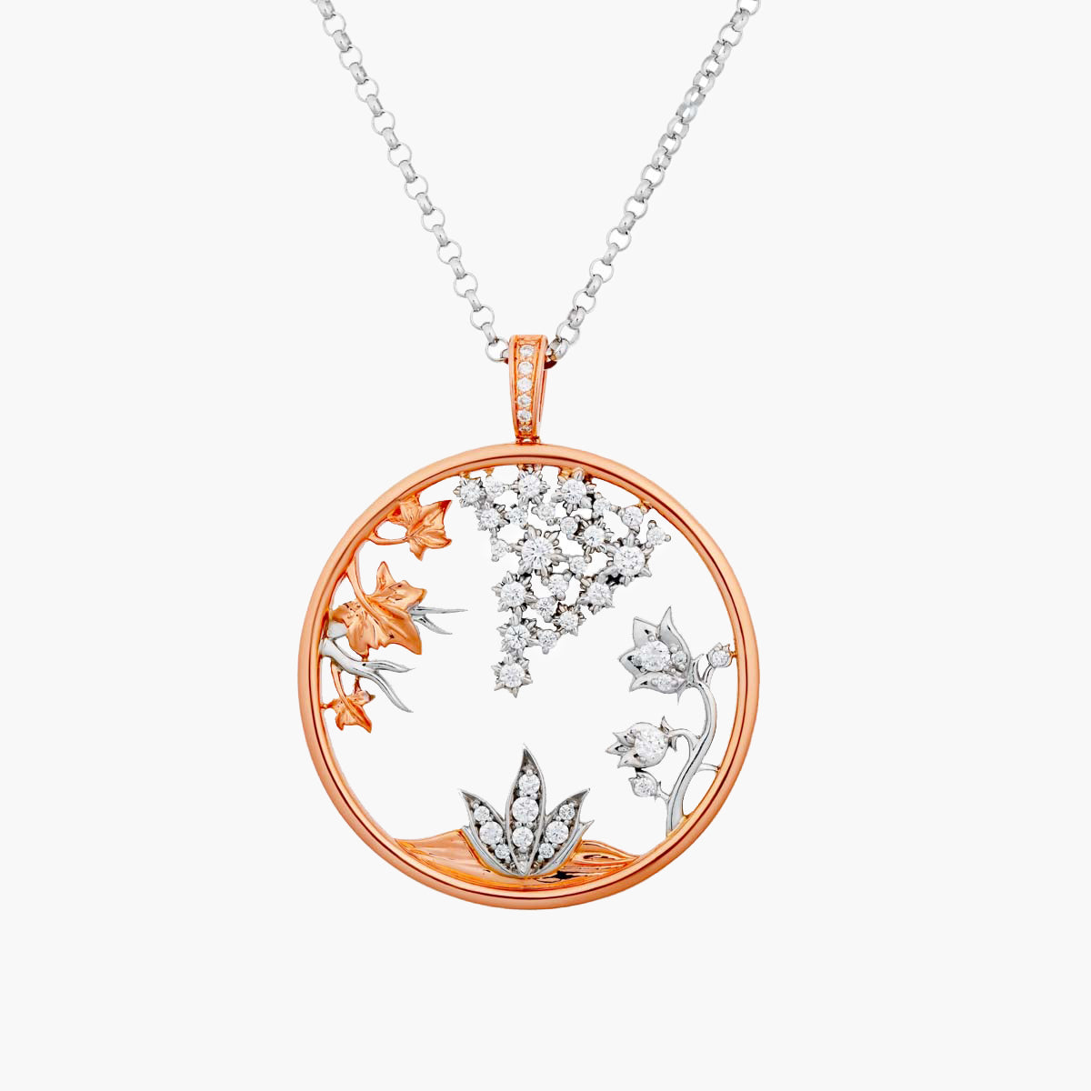 Barrys Juwelier - Halskette Rosè- und Weißgold mit kanadischen Diamanten