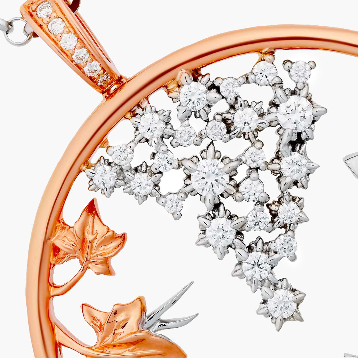 Barrys Juwelier - Halskette Rosè- und Weißgold mit kanadischen Diamanten