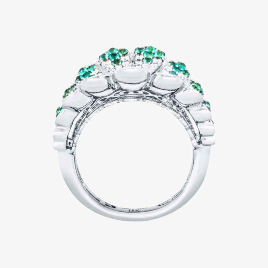 Simon G. Designer Ring mit Tourmaline seitlich