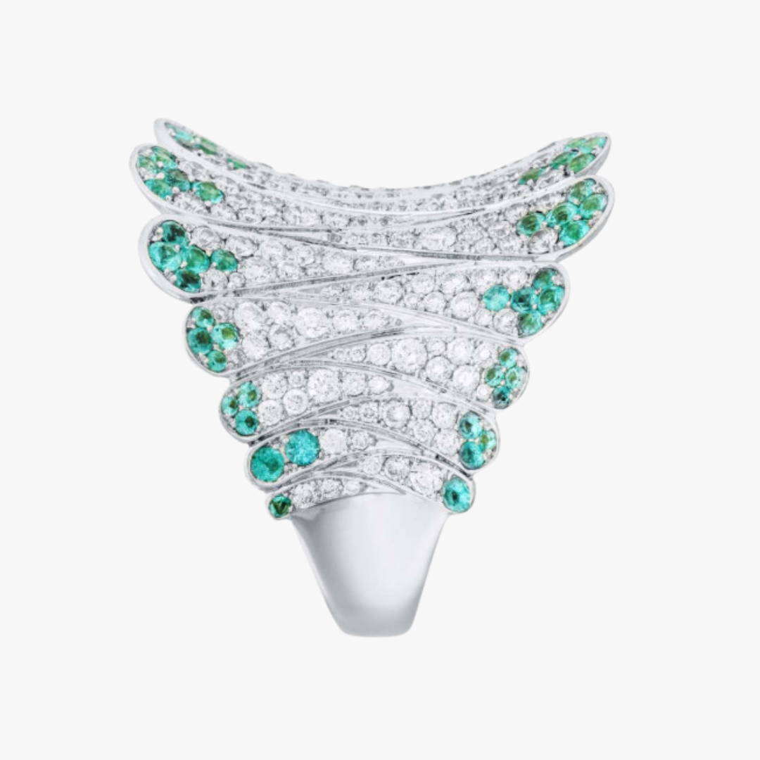 Simon G. Designer Ring mit Tourmaline seitenansicht