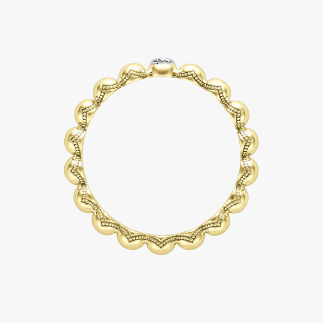 18kt Kugelring, Weddingband GG